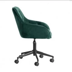 ALEXON Blue Velvet Office Chair with Non-Adjustable Arms by Homy Casa -Homy Casa Shop blue homy casa office stools hd alexon green 4f 1000