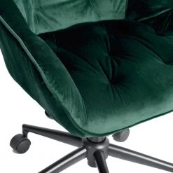 ALEXON Blue Velvet Office Chair with Non-Adjustable Arms by Homy Casa -Homy Casa Shop blue homy casa office stools hd alexon green 76 1000