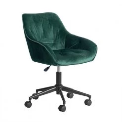 ALEXON Blue Velvet Office Chair with Non-Adjustable Arms by Homy Casa -Homy Casa Shop blue homy casa office stools hd alexon green c3 1000