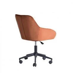 ALExON Orange Velvet Office Chair with Non Adjustable Arms by Homy Casa 15 ALExON Orange Velvet Office Chair with Non Adjustable Arms by Homy Casa -Homy Casa Shop blue homy casa office stools hd alexon terra 1f 1000