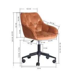 ALExON Orange Velvet Office Chair with Non Adjustable Arms by Homy Casa 16 ALExON Orange Velvet Office Chair with Non Adjustable Arms by Homy Casa -Homy Casa Shop blue homy casa office stools hd alexon terra 44 1000