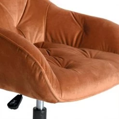 ALExON Orange Velvet Office Chair with Non Adjustable Arms by Homy Casa 18 ALExON Orange Velvet Office Chair with Non Adjustable Arms by Homy Casa -Homy Casa Shop blue homy casa office stools hd alexon terra 76 1000