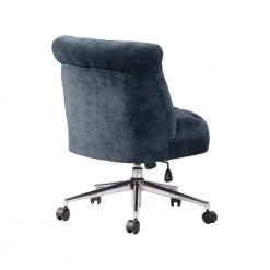 HD-JAREN Dark Blue Fabric Seat Swivel Accent Chair by Homy Casa -Homy Casa Shop blue homy casa office stools hd jaren dark blue 1f 1000