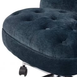 HD-JAREN Dark Blue Fabric Seat Swivel Accent Chair by Homy Casa -Homy Casa Shop blue homy casa office stools hd jaren dark blue 76 1000
