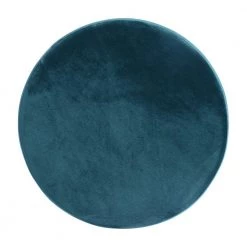 Ottoman 11.4 Inch Blue Velvet Round Trunk Bench Standard by Homy Casa -Homy Casa Shop blue homy casa ottomans saka teal fa 1000