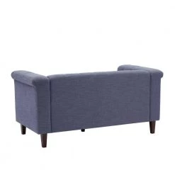 Salome 66.9 in. Square Arms Fabric Upholstered Straight Loveseats Sofa In Blue by Homy Casa 18 Salome 66.9 in. Square Arms Fabric Upholstered Straight Loveseats Sofa In Blue by Homy Casa -Homy Casa Shop blue homy casa sofas couches salome double 44 1000