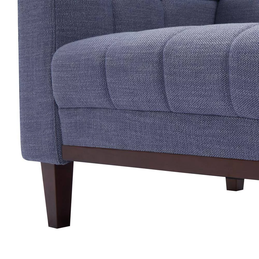 Salome 66.9 in. Square Arms Fabric Upholstered Straight Loveseats Sofa In Blue by Homy Casa 11 Salome 66.9 in. Square Arms Fabric Upholstered Straight Loveseats Sofa In Blue by Homy Casa - Image 9
