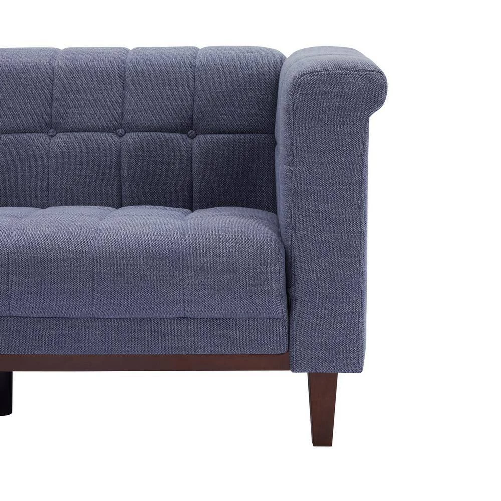 Salome 66.9 in. Square Arms Fabric Upholstered Straight Loveseats Sofa In Blue by Homy Casa 10 Salome 66.9 in. Square Arms Fabric Upholstered Straight Loveseats Sofa In Blue by Homy Casa - Image 8