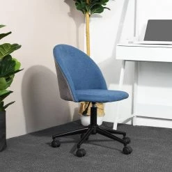 Dudley Blue Upholstered Office Chair by Homy Casa -Homy Casa Shop blue homy casa task chairs dudley dblue 31 1000