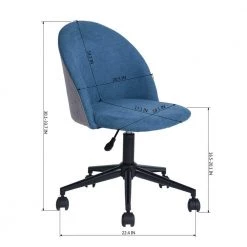 Dudley Blue Upholstered Office Chair by Homy Casa -Homy Casa Shop blue homy casa task chairs dudley dblue 44 1000