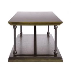 Hussaini 48 in. Bronze Large Rectangle Wood Coffee Table with Storage by Homy Casa -Homy Casa Shop bronze painting finished homy casa coffee tables hussaini hm 4f 1000