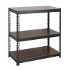 Shelf Brown Metal Standard Bookcase 3-Layers Wood by Homy Casa -Homy Casa Shop brown homy casa accent cabinets galahad layers 64 1000