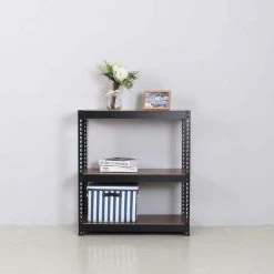 Shelf Brown Metal Standard Bookcase 3-Layers Wood by Homy Casa 20 Shelf Brown Metal Standard Bookcase 3-Layers Wood by Homy Casa -Homy Casa Shop brown homy casa accent cabinets galahad layers 76 1000