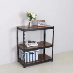 Shelf Brown Metal Standard Bookcase 3-Layers Wood by Homy Casa 14 Shelf Brown Metal Standard Bookcase 3-Layers Wood by Homy Casa -Homy Casa Shop brown homy casa accent cabinets galahad layers 77 1000