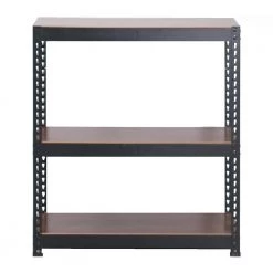 Shelf Brown Metal Standard Bookcase 3-Layers Wood by Homy Casa 15 Shelf Brown Metal Standard Bookcase 3-Layers Wood by Homy Casa -Homy Casa Shop brown homy casa accent cabinets galahad layers c3 1000