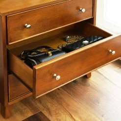 Madian Brown Wood Cabinet With 3-Drawer by Homy Casa -Homy Casa Shop brown homy casa accent cabinets madian 66 1000