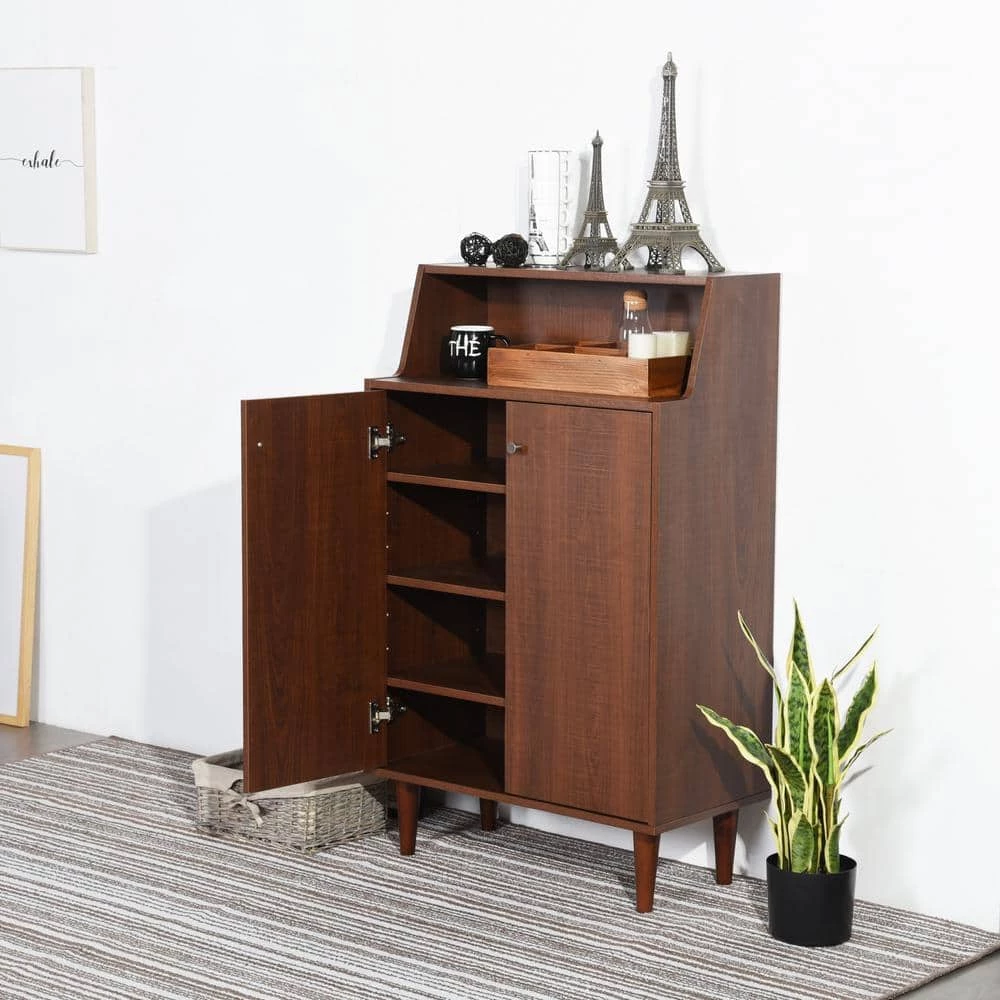 Ravet Brown Shoe Storage Cabinet With 2-Door by Homy Casa 4 Ravet Brown Shoe Storage Cabinet With 2-Door by Homy Casa - Image 2