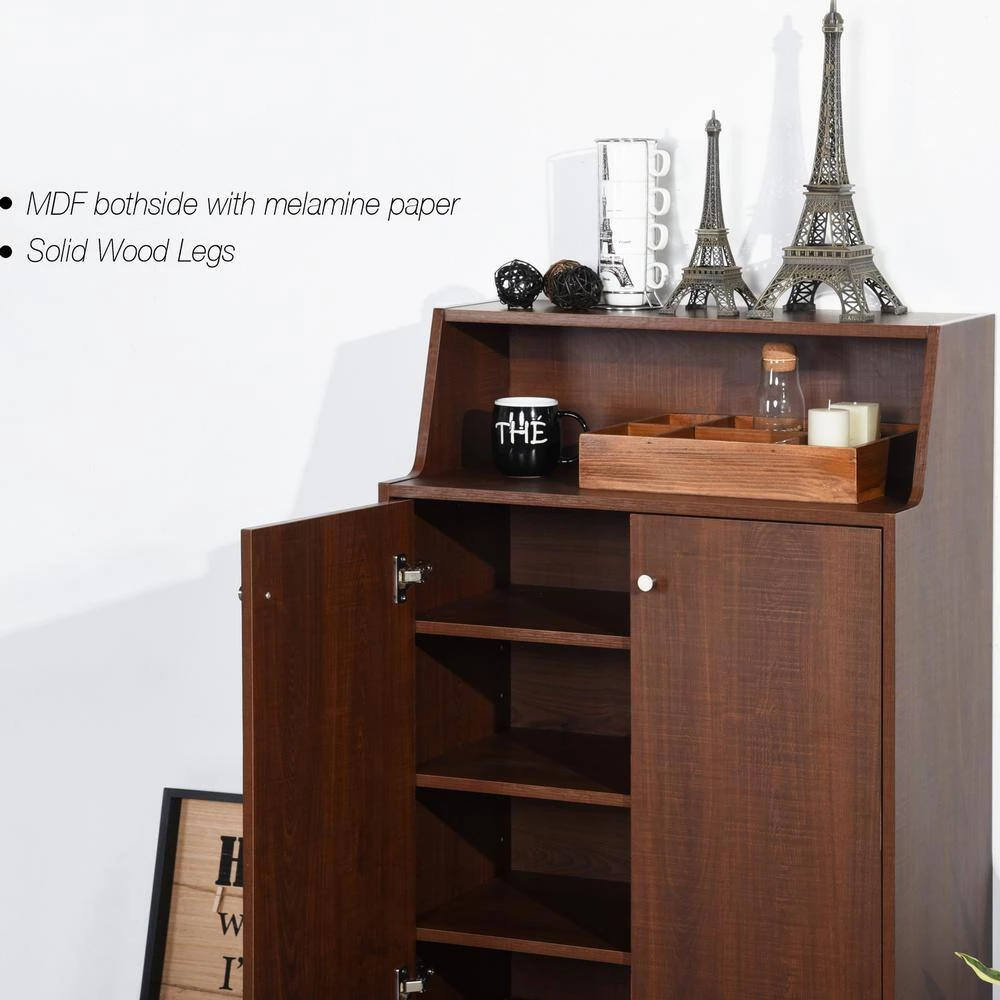 Ravet Brown Shoe Storage Cabinet With 2-Door by Homy Casa 13 Ravet Brown Shoe Storage Cabinet With 2-Door by Homy Casa - Image 11