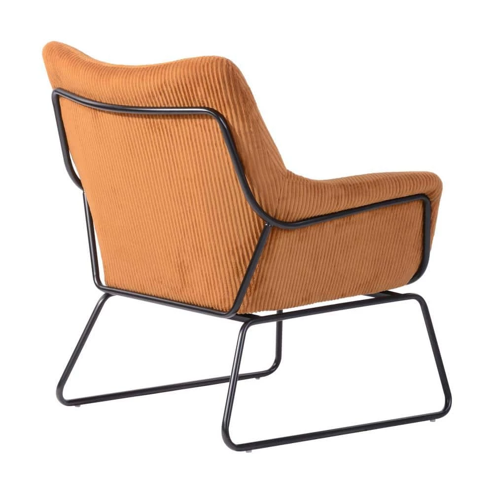 Leisure Chair Brown Corduroy Fabric by Homy Casa 6 Leisure Chair Brown Corduroy Fabric by Homy Casa - Image 4