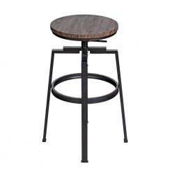 AMAT 28.9in. Metal Frame Height Adjustable Bar Stool (Set of 2) by Homy Casa 21 AMAT 28.9in. Metal Frame Height Adjustable Bar Stool (Set of 2) by Homy Casa -Homy Casa Shop brown homy casa bar stools amat 246t 1f 1000