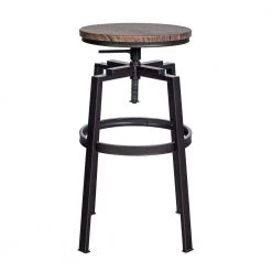 AMAT 28.9in. Metal Frame Height Adjustable Bar Stool (Set of 2) by Homy Casa 20 AMAT 28.9in. Metal Frame Height Adjustable Bar Stool (Set of 2) by Homy Casa -Homy Casa Shop brown homy casa bar stools amat 246t 4f 1000