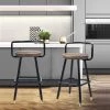 Brown PU upholstery High Barstool(set of 2) by Homy Casa -Homy Casa Shop brown homy casa bar stools ballon high bar lettes 64 1000