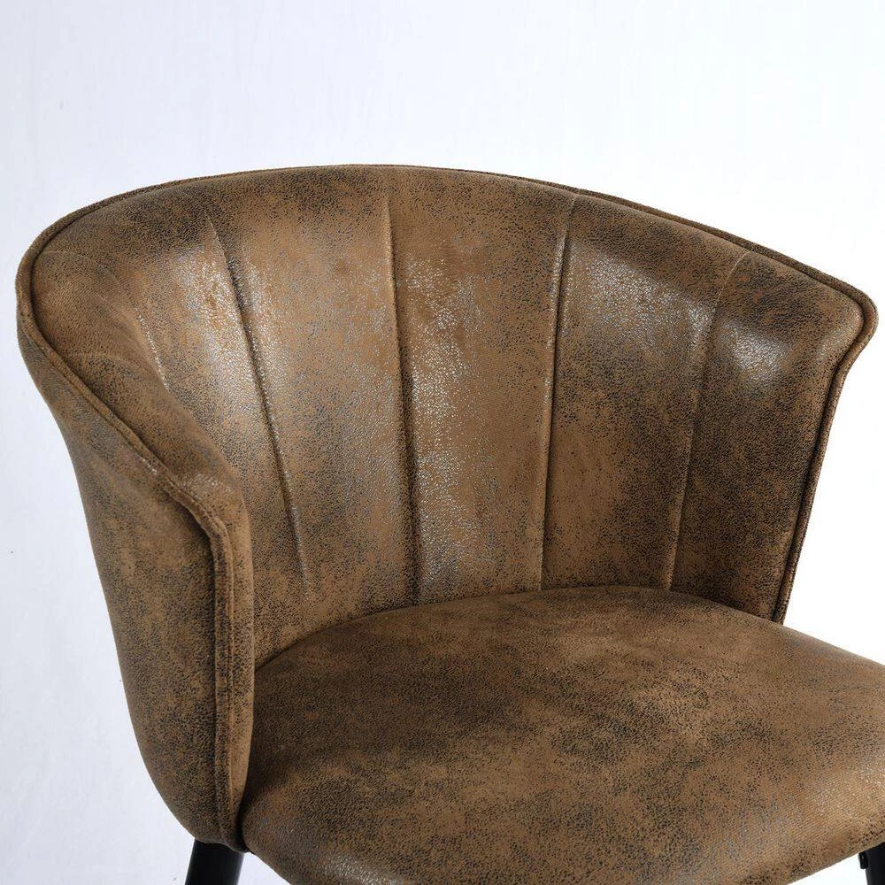 Doncic 40.2 in. Brown Low Back Metal Frame Counter Stool with Fabric Seat ( Set of 2) by Homy Casa 14 Doncic 40.2 in. Brown Low Back Metal Frame Counter Stool with Fabric Seat ( Set of 2) by Homy Casa - Image 12