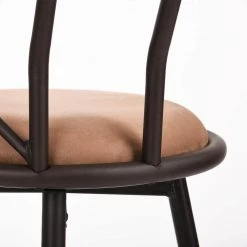 Hailey 33.5 in. Brown Metal Frame Low Back Bar Stool with Fabric Seat (Set of 2) by Homy Casa -Homy Casa Shop brown homy casa bar stools hd hailey 24 inch brown 2pcs 76 1000