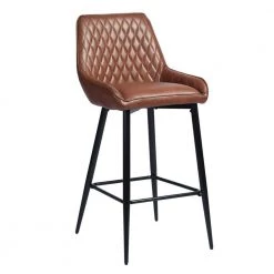 Dining Room Barstool Rabiot Bar Brown Bar Stool 17 in. x 19 in. x 40 in. (Set of 2) by Homy Casa