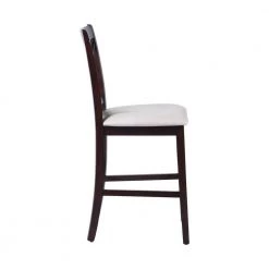 Salim 41.1 in. Brown Upholsteried Counter Barstool (Set of 2) by Homy Casa 20 Salim 41.1 in. Brown Upholsteried Counter Barstool (Set of 2) by Homy Casa -Homy Casa Shop brown homy casa bar stools salim 44 1000