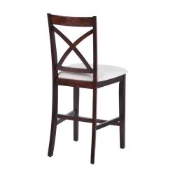 Salim 41.1 in. Brown Upholsteried Counter Barstool (Set of 2) by Homy Casa 21 Salim 41.1 in. Brown Upholsteried Counter Barstool (Set of 2) by Homy Casa -Homy Casa Shop brown homy casa bar stools salim fa 1000