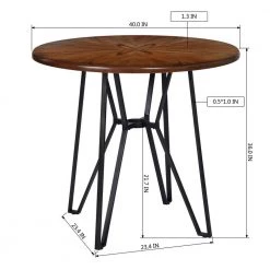 Irizo 36 in H. Round Brown MDF Bar Table (Seat 4) by Homy Casa 11 Irizo 36 in H. Round Brown MDF Bar Table (Seat 4) by Homy Casa -Homy Casa Shop brown homy casa bar tables irizo small 6328 4f 1000
