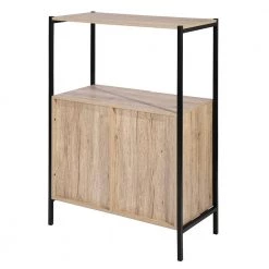 Bebou 70.9 in. Brown Wood 3-Shelves Side Bookcase by Homy Casa -Homy Casa Shop brown homy casa bookcases bookshelves hd bebou side board high 1f 1000