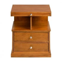 Slany 20 in. Brown C-Top Wood End Table With 2-Drawer by Homy Casa 22 Slany 20 in. Brown C-Top Wood End Table With 2-Drawer by Homy Casa -Homy Casa Shop brown homy casa c tables slany 44 1000