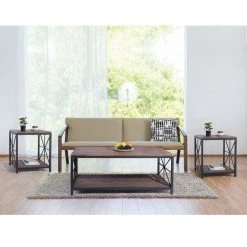 Grain 43.3 in. Brown Rectangular MDF Coffee Table by Homy Casa 20 Grain 43.3 in. Brown Rectangular MDF Coffee Table by Homy Casa -Homy Casa Shop brown homy casa coffee tables grain mdf db hm 77 1000