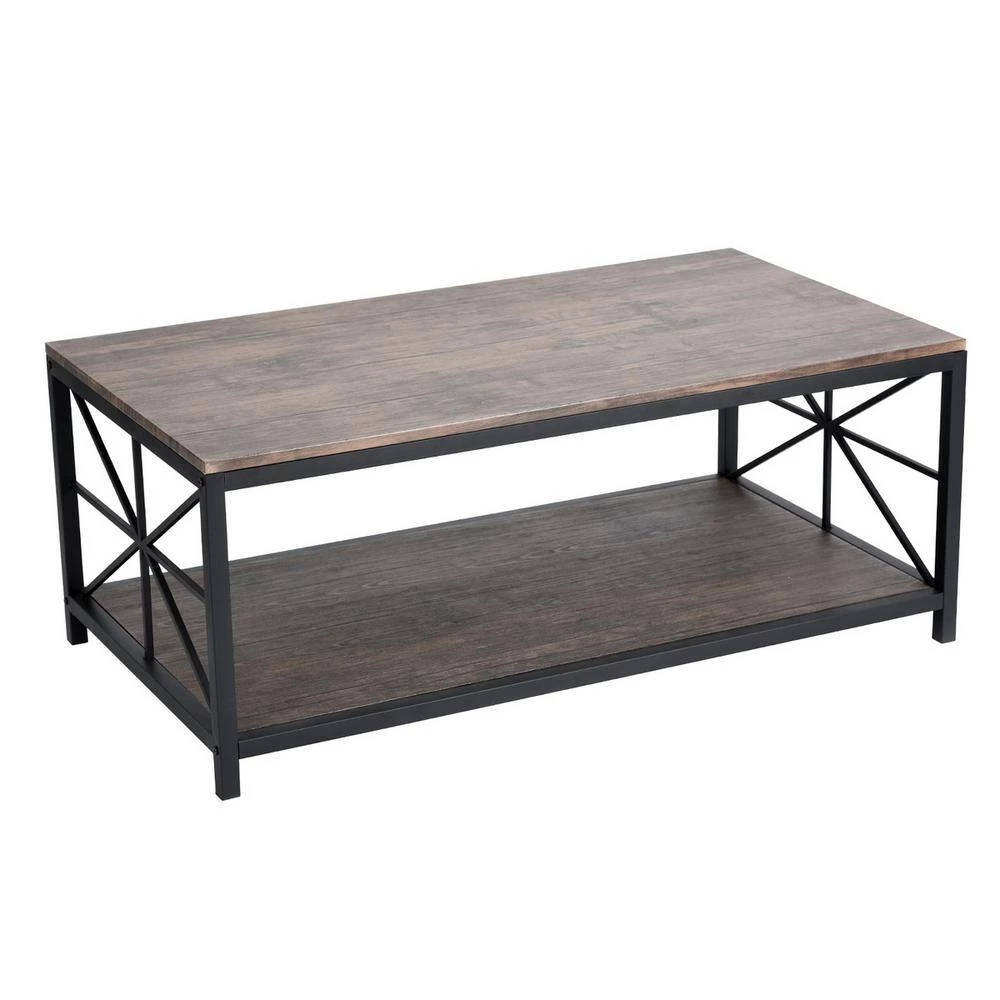 Grain 43.3 in. Brown Rectangular MDF Coffee Table by Homy Casa 9 Grain 43.3 in. Brown Rectangular MDF Coffee Table by Homy Casa - Image 7