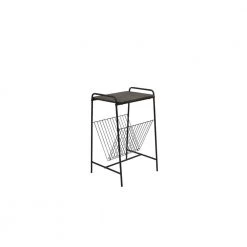 16.93 in. Brown Rectangle Wood Coffee Table with Metal Leg by Homy Casa