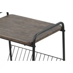 16.93 in. Brown Rectangle Wood Coffee Table with Metal Leg by Homy Casa -Homy Casa Shop brown homy casa coffee tables hd brissett 76 1000