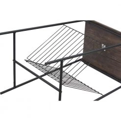 16.93 in. Brown Rectangle Wood Coffee Table with Metal Leg by Homy Casa -Homy Casa Shop brown homy casa coffee tables hd brissett fa 1000