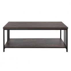ZEN 47.2 in. Brown Rectangle Wood Coffee Table by Homy Casa -Homy Casa Shop brown homy casa coffee tables hd zen coffee table c3 1000