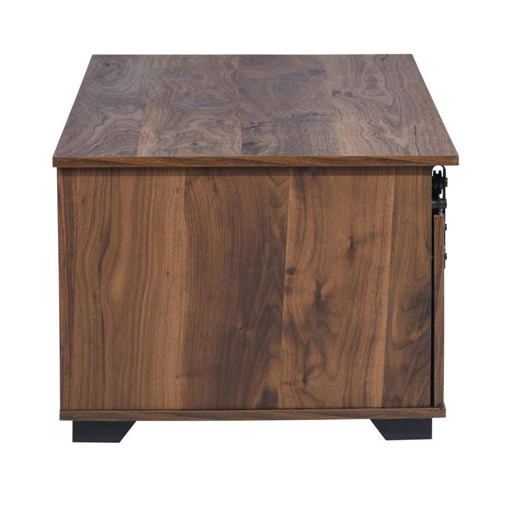 NEWBARN 39 .4 in. Brown 17.7 in. Rectangle Wood Coffee Table With Collect by Homy Casa 7 NEWBARN 39 .4 in. Brown 17.7 in. Rectangle Wood Coffee Table With Collect by Homy Casa - Image 5