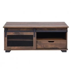 NEWBARN 39 .4 in. Brown 17.7 in. Rectangle Wood Coffee Table With Collect by Homy Casa 15 NEWBARN 39 .4 in. Brown 17.7 in. Rectangle Wood Coffee Table With Collect by Homy Casa -Homy Casa Shop brown homy casa coffee tables newbarn coffee table drawer c3 1000
