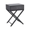 Pizarro 18.9 in. Black Rectangular MDF End Table with Drawer by Homy Casa 2 Pizarro 18.9 in. Black Rectangular MDF End Table with Drawer by Homy Casa -Homy Casa Shop brown homy casa coffee tables pizarro 64 1000
