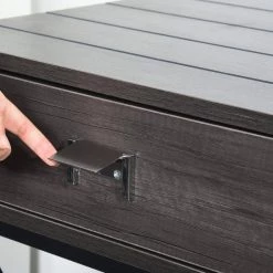 Pizarro 18.9 in. Black Rectangular MDF End Table with Drawer by Homy Casa -Homy Casa Shop brown homy casa coffee tables pizarro fa 1000