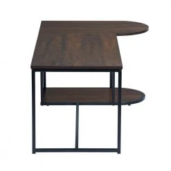 Upasana 47.2 in. Dark Brown L Shape Manufactured Wood Coffee Table by Homy Casa -Homy Casa Shop brown homy casa coffee tables upasana 44 1000