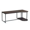 Upasana 47.2 in. Dark Brown L Shape Manufactured Wood Coffee Table by Homy Casa -Homy Casa Shop brown homy casa coffee tables upasana 64 1000
