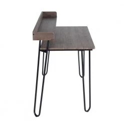 Brown Computer Desk Board with Metal Desk Study Room by Homy Casa -Homy Casa Shop brown homy casa computer desks acer hm 4f 1000