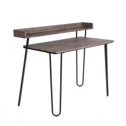 Brown Computer Desk Board with Metal Desk Study Room by Homy Casa