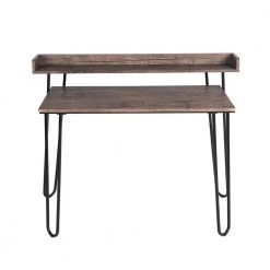 Brown Computer Desk Board with Metal Desk Study Room by Homy Casa -Homy Casa Shop brown homy casa computer desks acer hm c3 1000