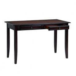 Tarik 48 in. Rectangular Brown Wood Writing Desk Office Set with Chair by Homy Casa -Homy Casa Shop brown homy casa computer desks hd tarik 4f 1000